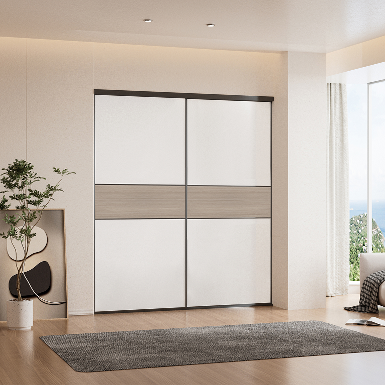 SHIFT | Tri-Grid Board Paneled Sliding Closet Doors