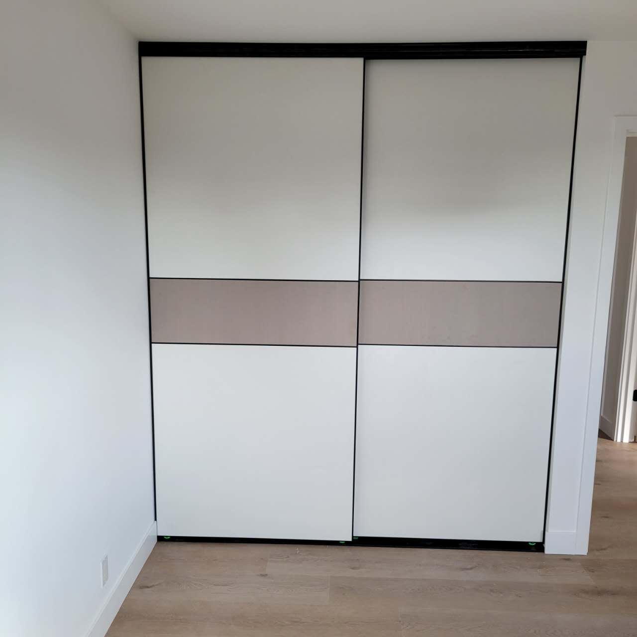 SHIFT | Tri-Grid Board Paneled Sliding Closet Doors